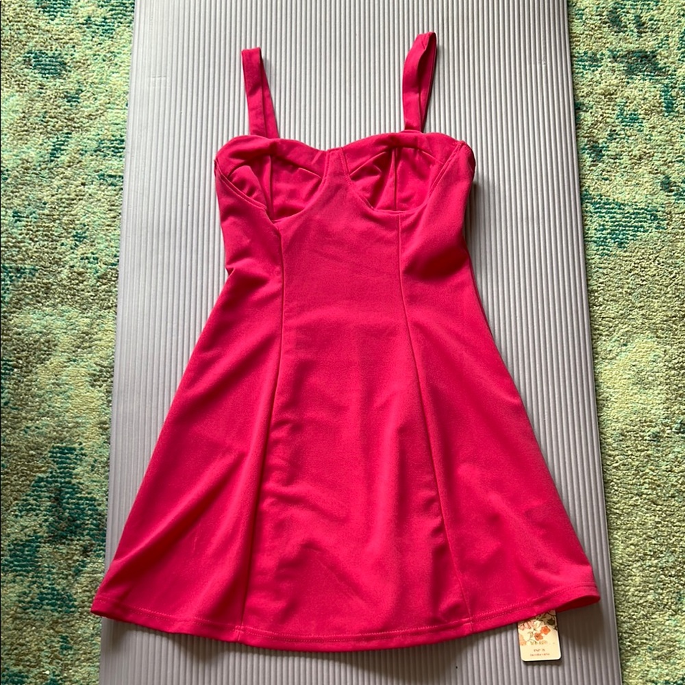 SHEIN bright pink dress